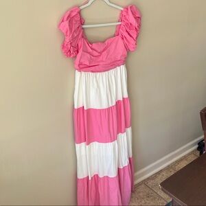 Peach Love California Vibrant Pink Dress